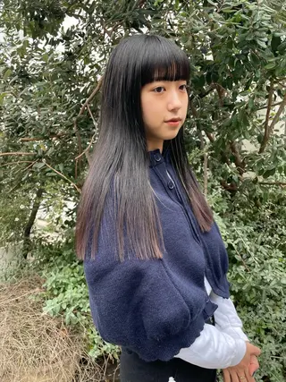 セミロング カラー 佐伯 和佳のヘアスタイル