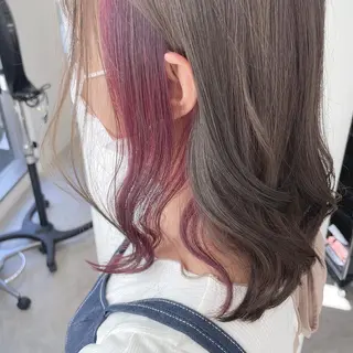 ミディアム カラー 透明感カラー/ レイヤー　YUKAのヘアスタイル