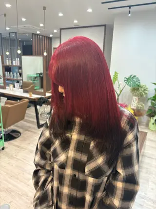 カラー まろみ暖色×ボブ ×chia🕯のヘアスタイル