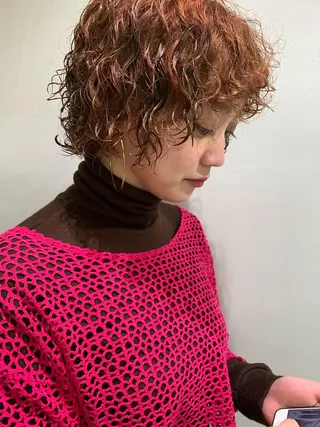 ショート パーマ 👑満足度1000% 重村 春奈👑のヘアスタイル