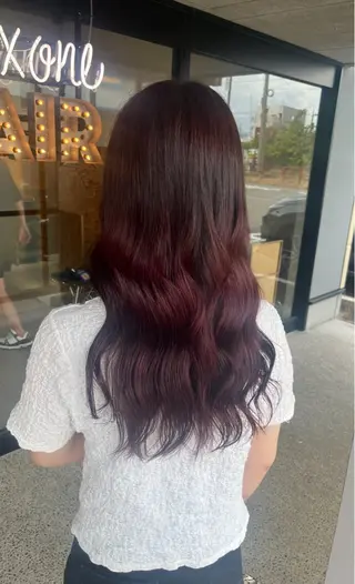 ロング カラー 透明感カラー 結羽愛のヘアスタイル