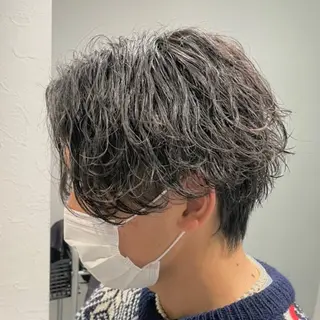 ショート カラー パーマ ヘアアレンジ メンズ 仕上がり満足度No. 1🔥BLUCK🔥のヘアスタイル