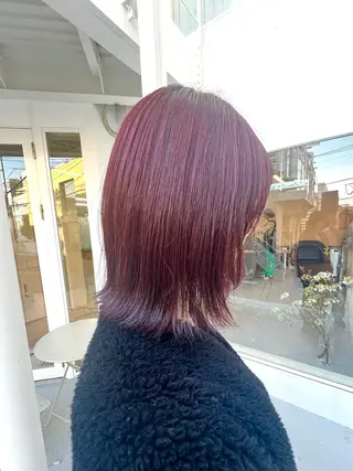 ミディアム カラー 王子田 隼のヘアスタイル