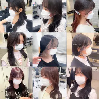 セミロング 抜け感レイヤー︴ ニュアンスカラーのヘアスタイル