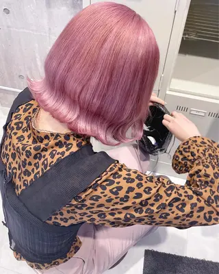 ミディアム カラー パーマ ヘアアレンジ メンズ キッズ ネイル マツエク・マツパ アイブロウ レイヤー/ダブル カラー/YURINAのヘアスタイル