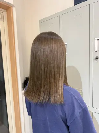 ミディアム 透明感カラー🫧 🍒久留米美容室のヘアスタイル