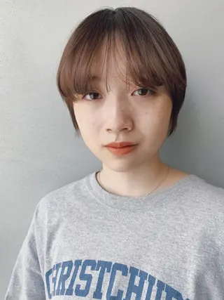 ショート カラー ボブパーマコテ巻き風 パーマNo1深江秀平のヘアスタイル