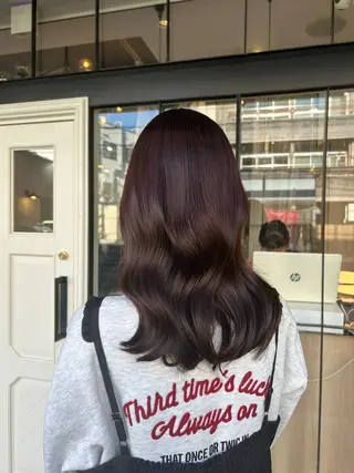 セミロング カラー MAISON ema 🩵笹野 希里香のヘアスタイル