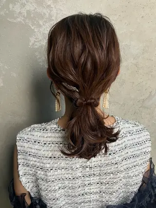 セミロング カラー パーマ ヘアアレンジ メンズ キッズ kotona 🤍miuraのヘアスタイル