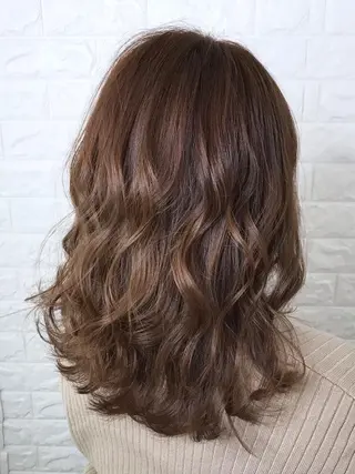 ミディアム カラー 髪質改善縮毛矯正 美容師✂️山崎竜二のヘアスタイル