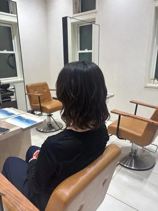 ミディアム パーマ ⭐️うる艶カラー 募集　まゆ⭐️のヘアスタイル