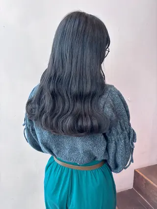 ロング カラー パーマ ヘアアレンジ sayaka/メンズ /パーマ/マッシュのヘアスタイル