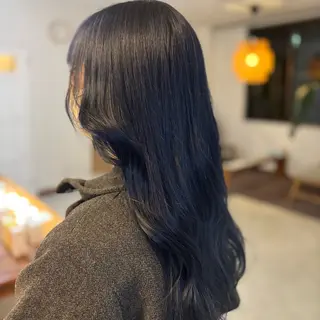 ロング カラー ヤマノウチ アヤカのヘアスタイル