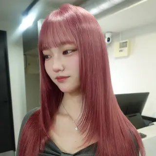 ロング 【ピンク/ラベンダー 】mao🐩💜のヘアスタイル