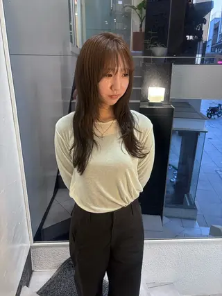 セミロング 竹田 佳奈のヘアスタイル