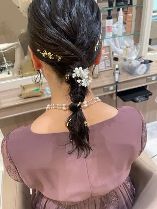 ミディアム ヘアアレンジ 韓国ヘアメイク🎀/ 縮毛矯正✨山本媛香のヘアスタイル