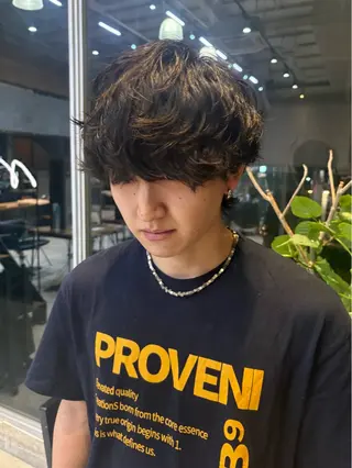 ショート パーマ メンズ 🫧こだわりカラー 🩰/渡邉日向🕊のヘアスタイル