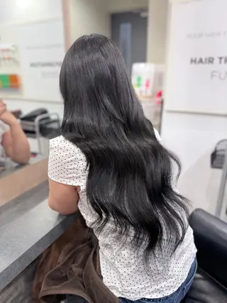 ロング カラー RIEブリーチ& エクステ特化型のヘアスタイル