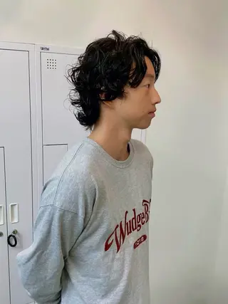 ショート パーマ メンズ サトウ リョウのヘアスタイル