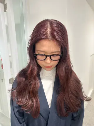ロング カラー 愛結 暖色カラー🎀🩰のヘアスタイル