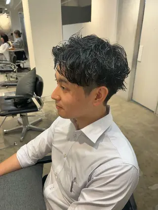 ショート パーマ メンズ メンズ清潔感のプロ 💈メンズパーマ藤田のヘアスタイル