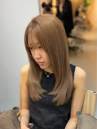 セミロング カラー ヘアアレンジ ✨韓国/外国人風✨ 江原巧のヘアスタイル