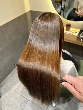 ロング カラー パーマ 色落ちまで盛れる 💟まなみのヘアスタイル