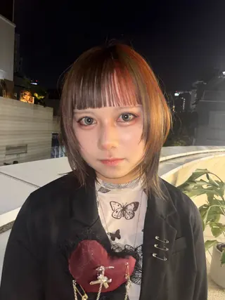 ショート カラー ハードパーマ Rico💜のヘアスタイル
