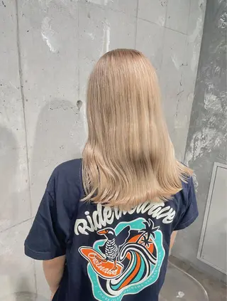 セミロング カラー ベージュカラー💖 やすひろのヘアスタイル