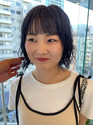 ショート カラー パーマ レイヤー／パーマ TAKUYAのヘアスタイル