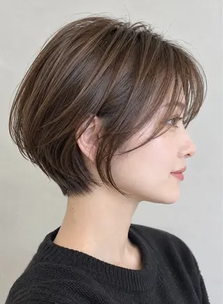 ショート ドライカット ✂️髪質改善縮毛矯正のヘアスタイル