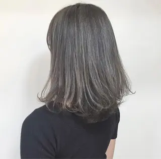 ミディアム カラー パーマ ヘアアレンジ 銀座/ハイトーン/ hayaka 🖤のヘアスタイル