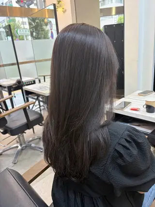 セミロング カラー 🥀韓国ヘア🥀 宮津真菜のヘアスタイル