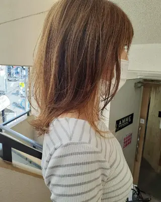 ミディアム カラー 🔳髪質改善🔳 岡本陽のヘアスタイル