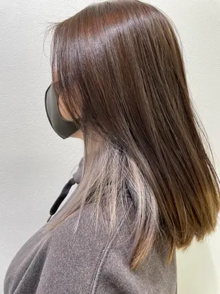 カラー 渡部凌我 小顔ウルフ ハイトーンカラーのヘアスタイル