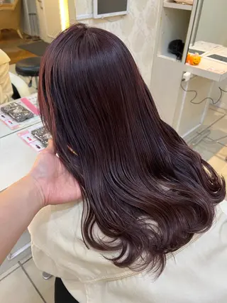 ロング カラー ヘアアレンジ たかはし ここあのヘアスタイル
