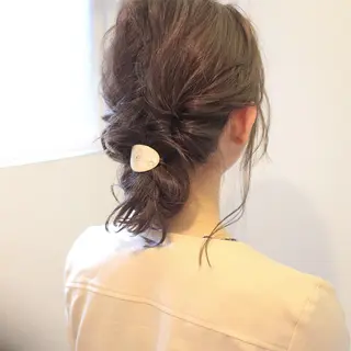 ミディアム カラー クニモトハルナ ボブ/柔らかカラーのヘアスタイル