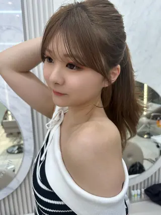 ロング カラー 🍑韓国風レイヤー 🍑莉子のヘアスタイル