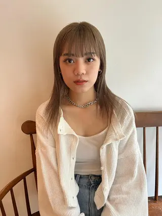 ロング カラー パーマ ヘアアレンジ メンズ nishi fuyumiのヘアスタイル