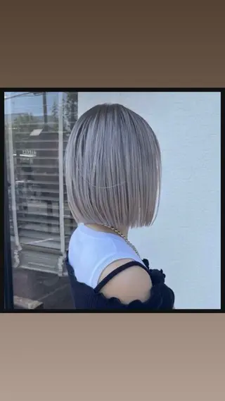カラー 透明感ダブルカラー/ 似合わせボブ👑涼介のヘアスタイル