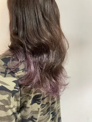 ロング ブリーチ🌟レイヤー 縮毛矯正/青木華音のヘアスタイル