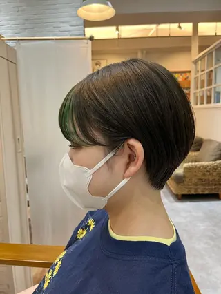 ショート カラー 襟足でお悩みの方✂︎ くびれ職人ハシモトのヘアスタイル