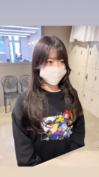 ロング カラー パーマ ヘアアレンジ メンズ 上品＆韓国風 🥀海心🥀のヘアスタイル