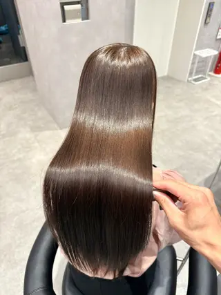 ロング カラー パーマ ヘアアレンジ 縮毛矯正/髪質改善/ ブリーチ毛/木元渓太のヘアスタイル