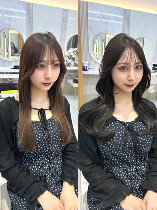 ミディアム 🇰🇷韓国風くびれ ヘア🇰🇷中村優大のヘアスタイル