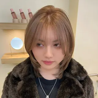 カラー 🌙コテ巻き風パーマ 🌙菜月のヘアスタイル