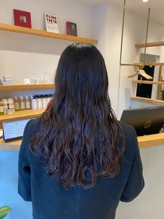 ロング パーマ 三代 ゆりあのヘアスタイル