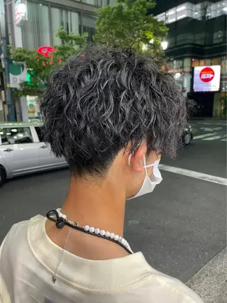 ショート カラー パーマ メンズ レディースカット いからしゆうたのヘアスタイル