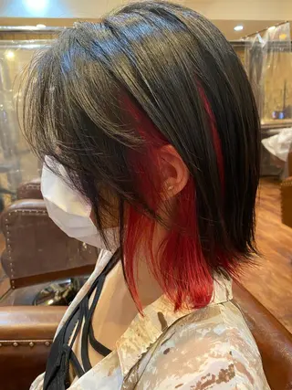 ミディアム カラー ブリーチカラー⸜♡⸝ クルミ🐍のヘアスタイル