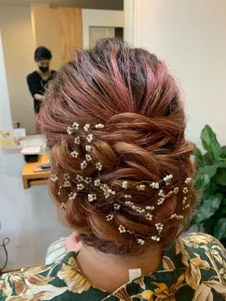 ロング ヘアアレンジ 石川 奈緒子のヘアスタイル